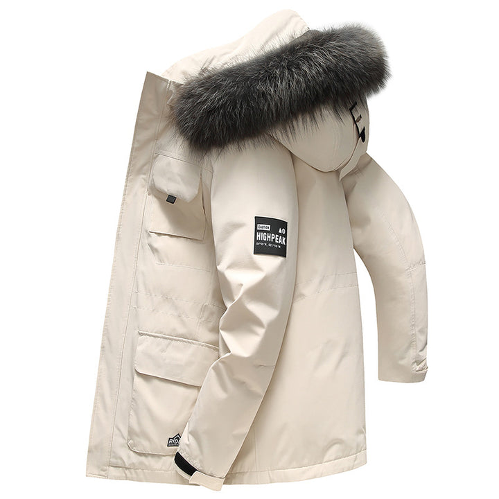 Manteau d'hiver pour hommes avec col à capuche épais