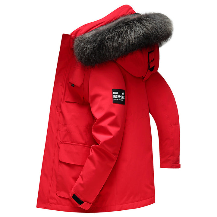 Manteau d'hiver pour hommes avec col à capuche épais