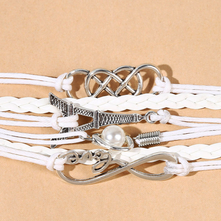 Bracelet d'amour perles tissées main style européen/américain